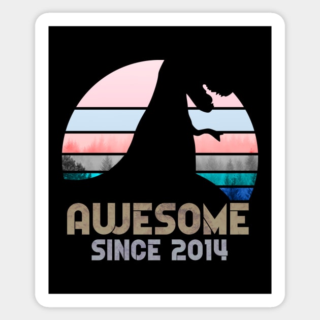 Awesome Since 2014  8 Years Old Birthday Sticker by hoopoe